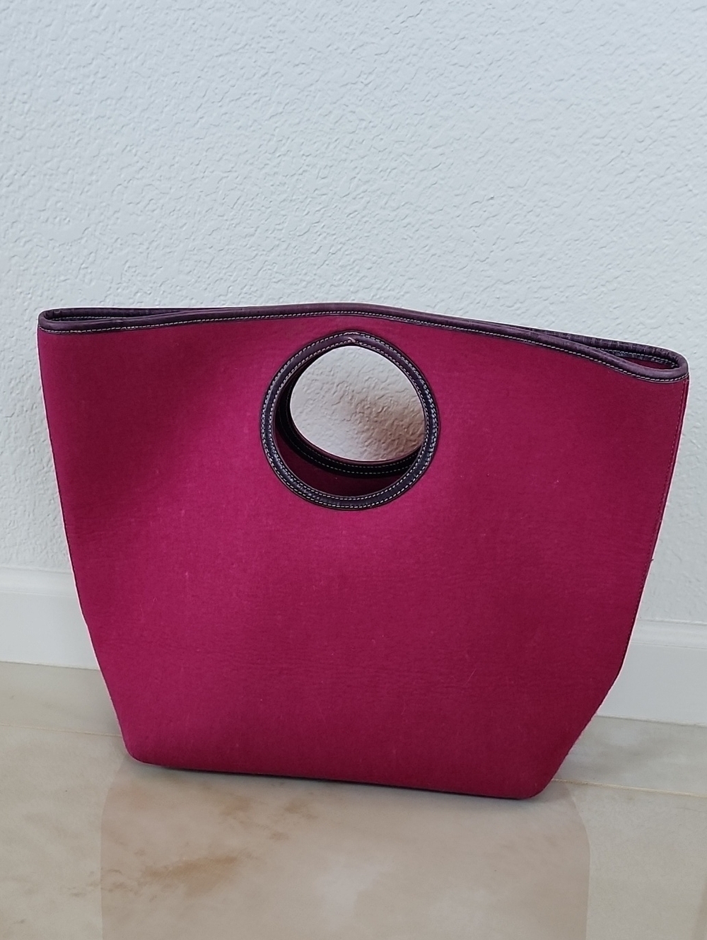 Kate Spade Fucshia Pink Satchel Tote With Pouch